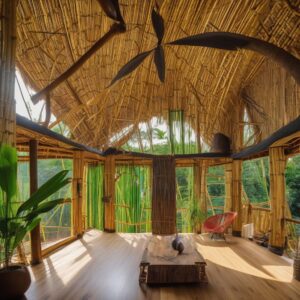 building with bamboo